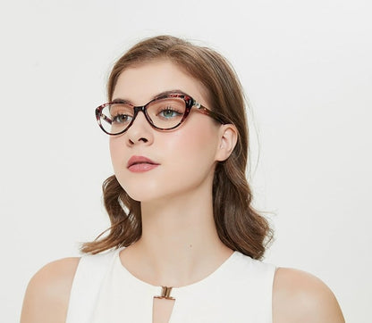 VisionLux – Gafas ojo de gato modernas con filtro de luz azul HD para mujer