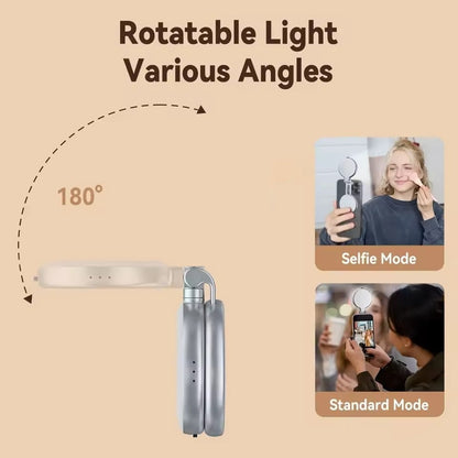 BrightAura – Aro de luz con espejo para selfies