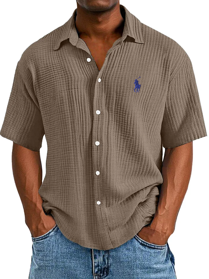 UrbanLoom – Camisa de manga corta con textura y corte relajado