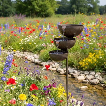 RainHaven – Baño para pájaros con recolector de agua de lluvia