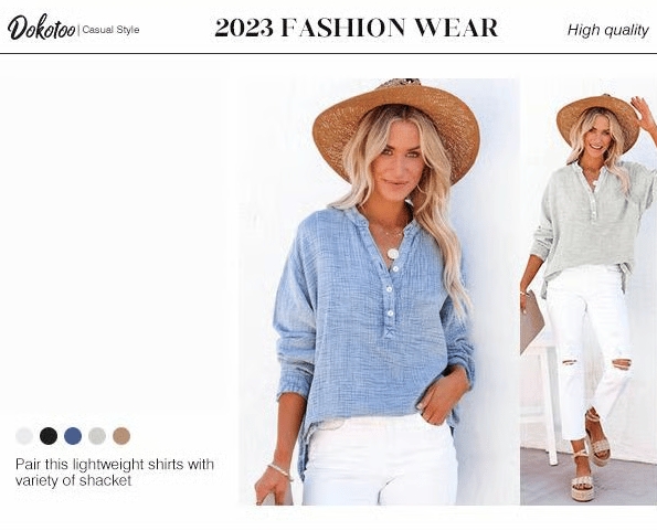 BreezyCharm Oberteil – Oversized-Bluse mit Struktur