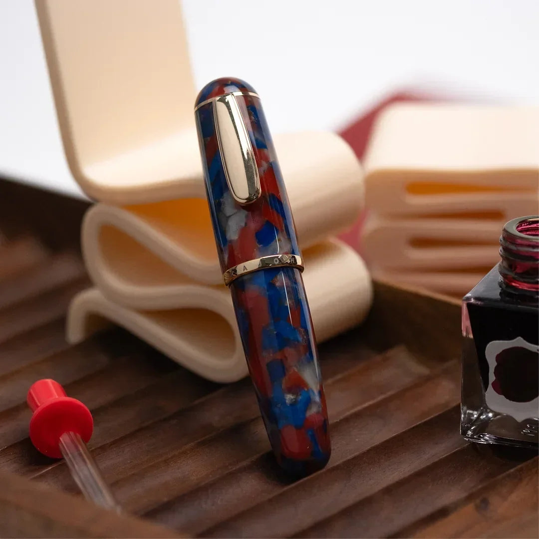 InkFlow – Pluma estilográfica portátil con plumín fino de escritura suave