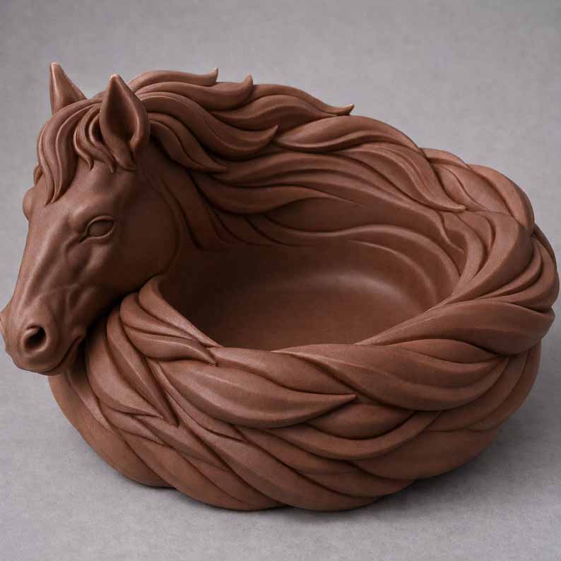 GoldenMane – Elegante Pferdeschale