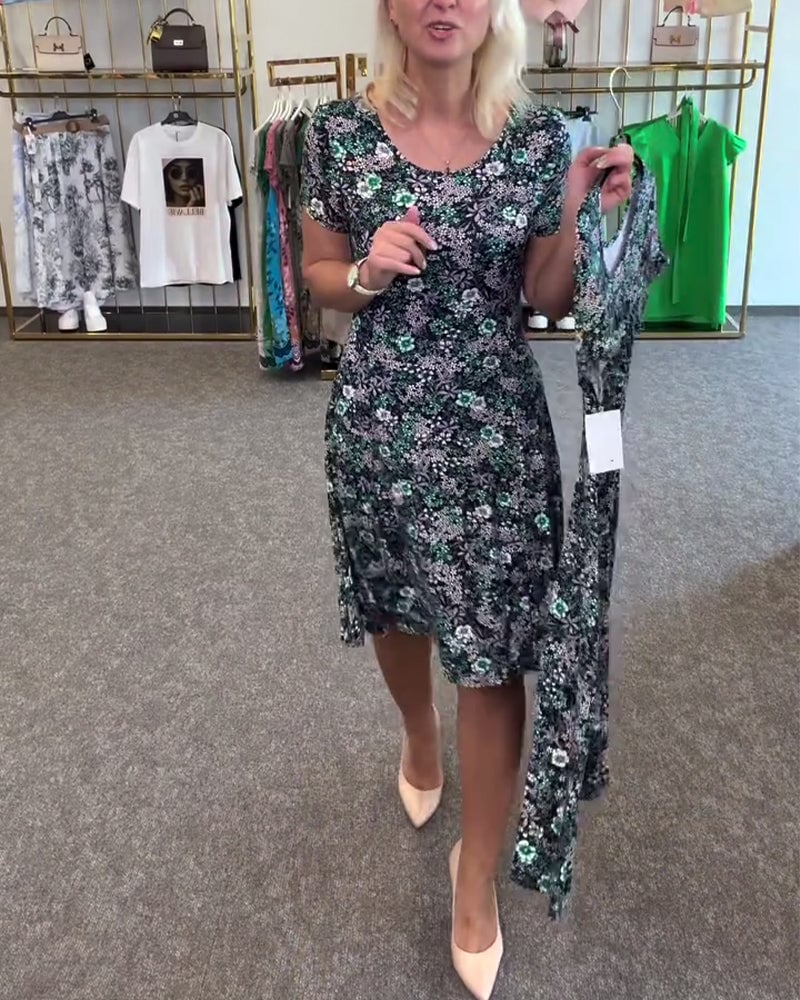 EleganceFit – Bedrucktes Kleid mit schlanker Taille