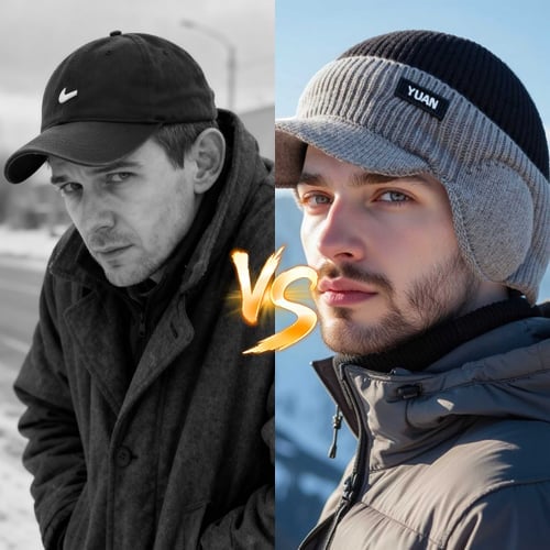 FrostFlex - Gorro de Invierno Cortavientos con Visera de Ajuste Elástico