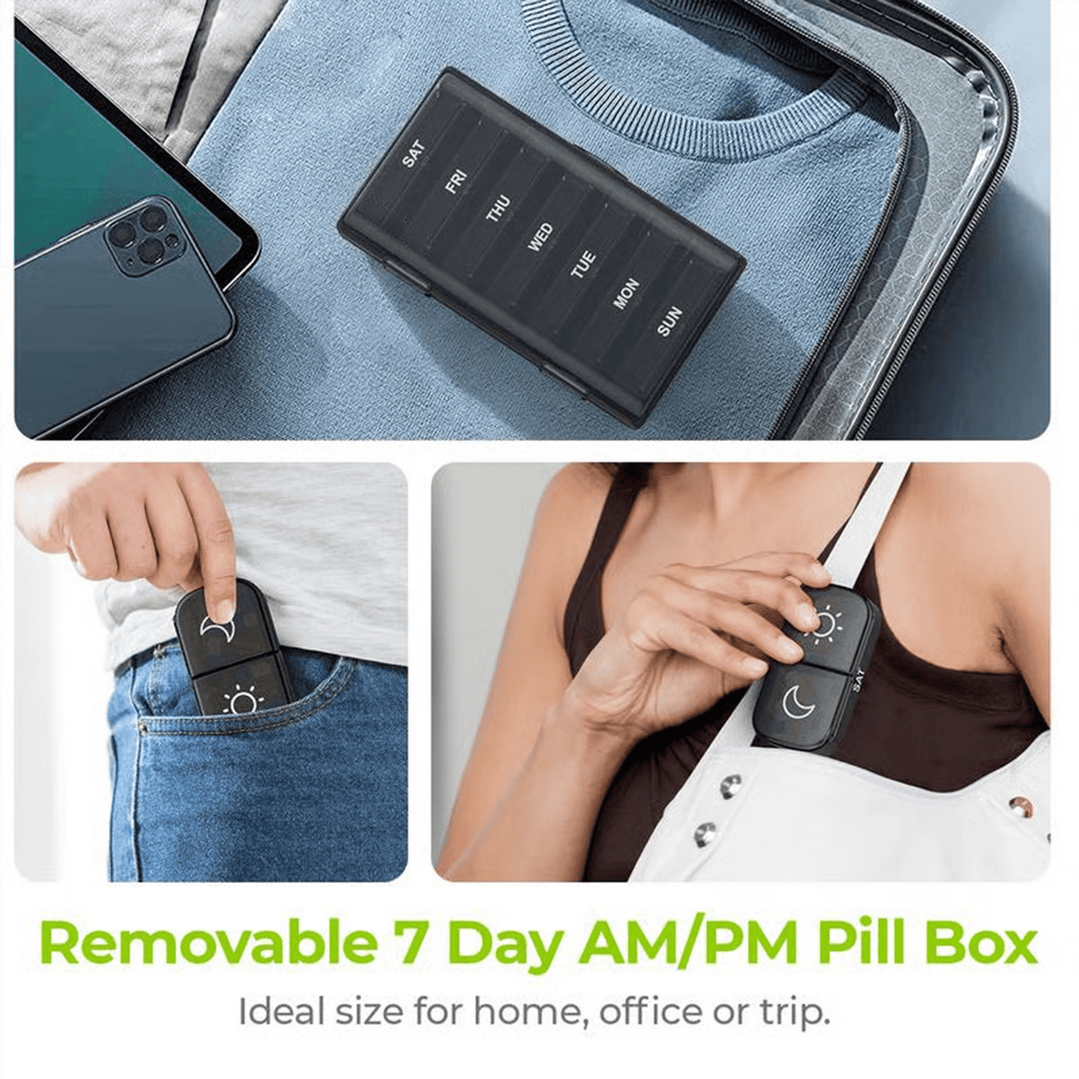 SafeSnap – pastillero portátil de 7 días