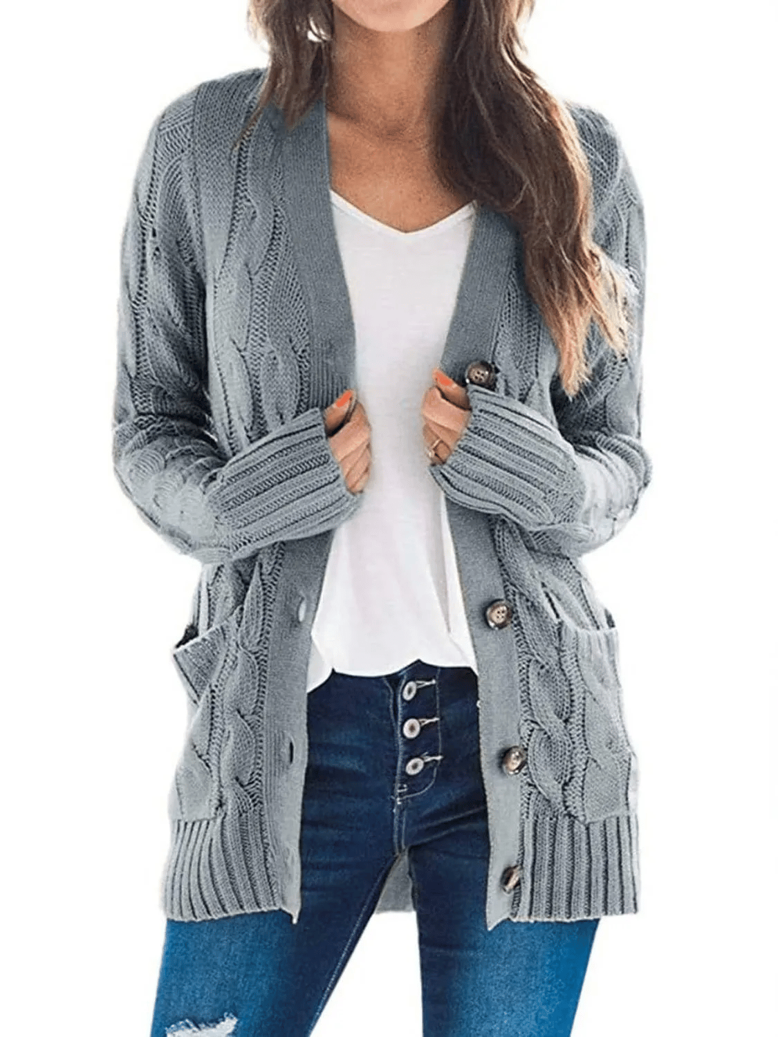 Velora – Cárdigan elegante con botones