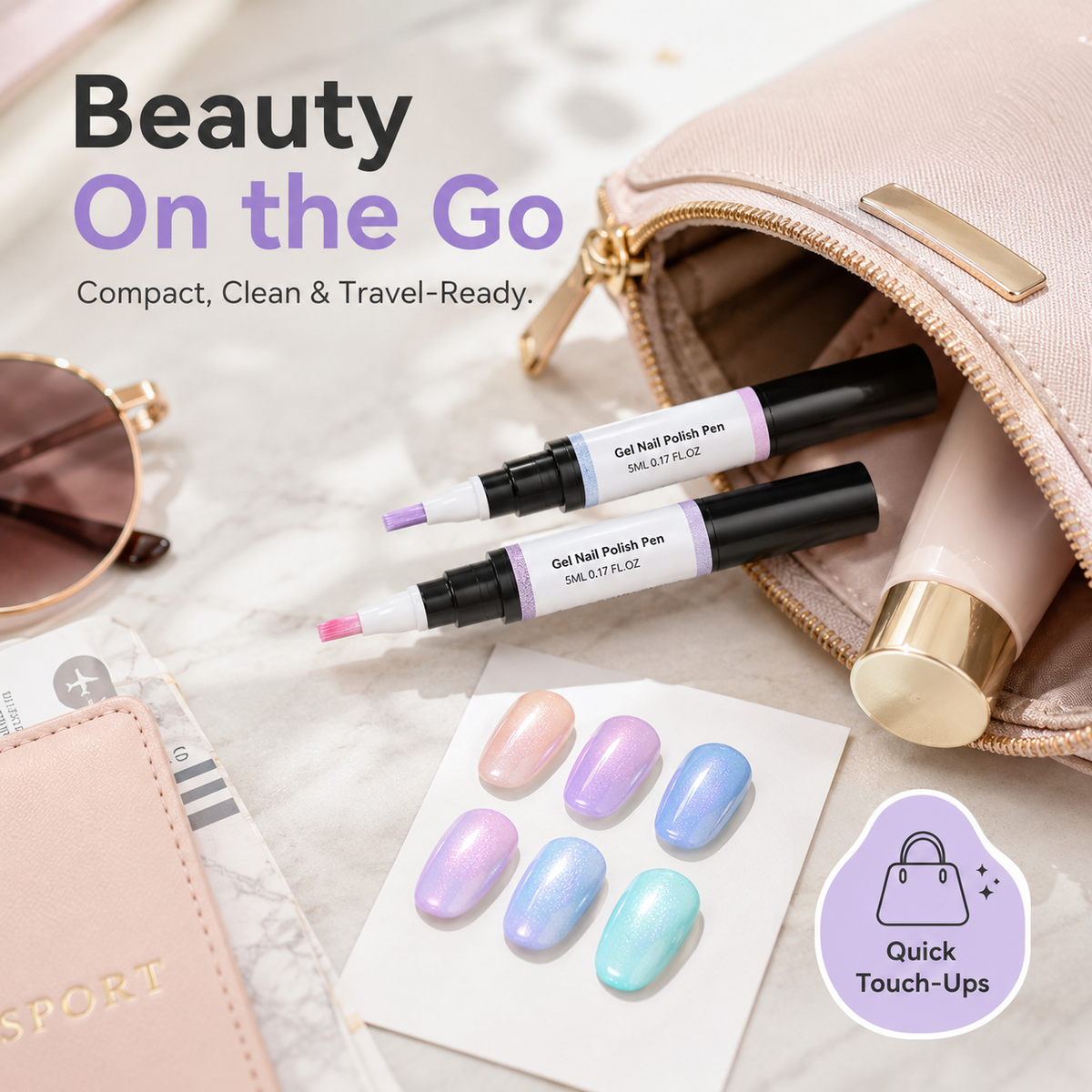NailGlow Pro - Lápiz de Esmalte en Gel 5 en 1