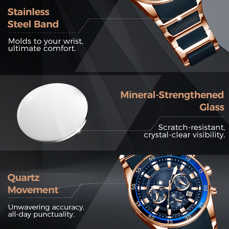 TimeForge – Reloj multifunción resistente para hombre