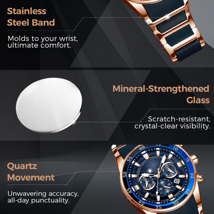 TimeForge – Reloj multifunción resistente para hombre