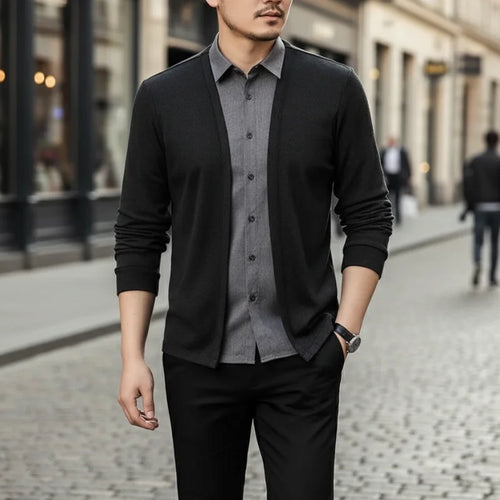Cardigan Illusion™ – 2-in-1 Lagenlook-Shirt & Cardigan