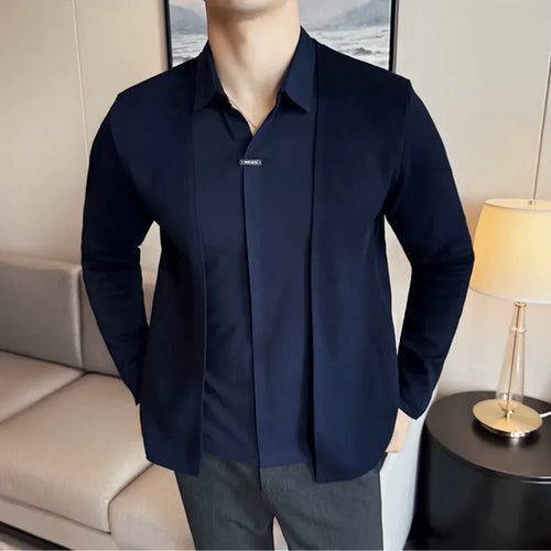 Layer™ – Camisa 2 en 1 con efecto cárdigan
