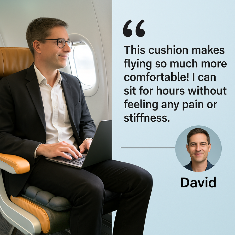 ComfortCore – Cojín de aire de viaje para mayor comodidad