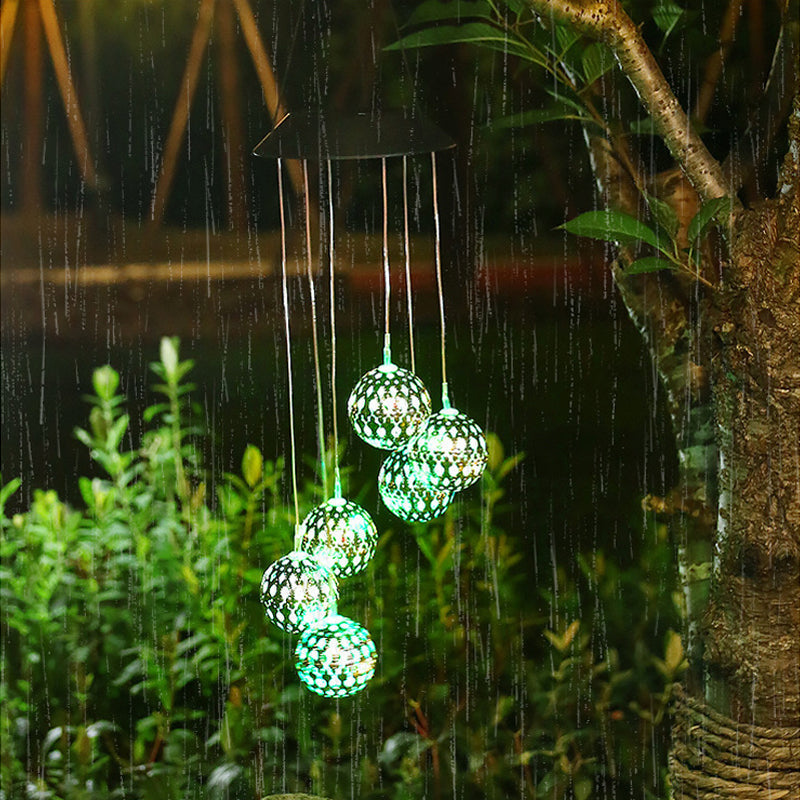 LunaBreeze Chime – Amuleto de Luz Solar para Jardín Resistente a la Intemperie
