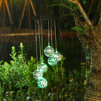 LunaBreeze Chime – Amuleto de Luz Solar para Jardín Resistente a la Intemperie