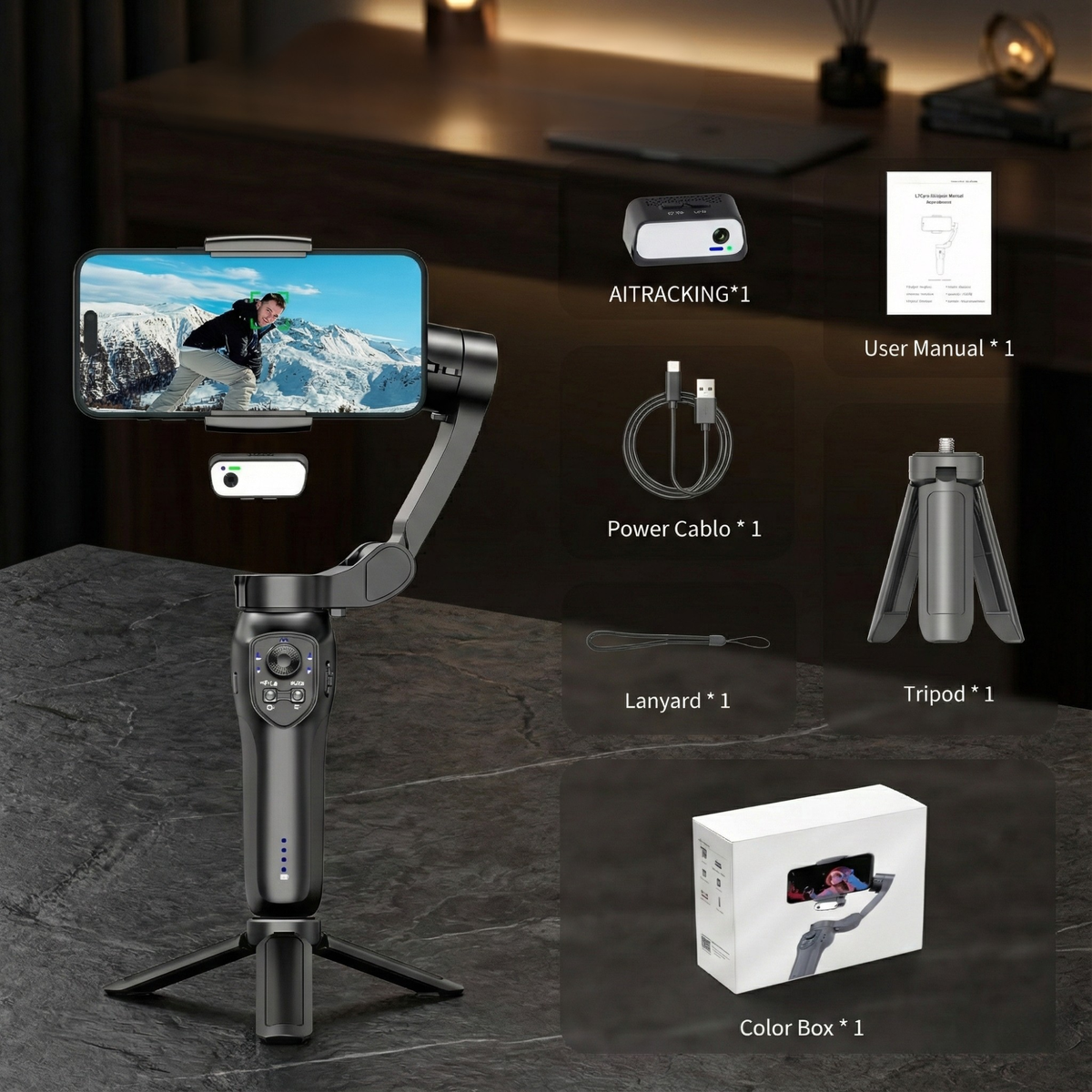 VibeShot: estabilizador con inteligencia artificial y seguimiento inteligente