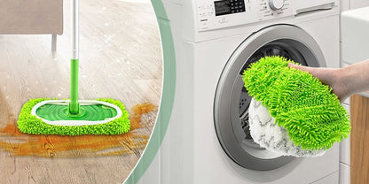 SparkleMop - Almohadillas de microfibra reutilizables para suelos