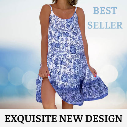 BloomMuse – Florales Sommerkleid mit Spaghettiträgern
