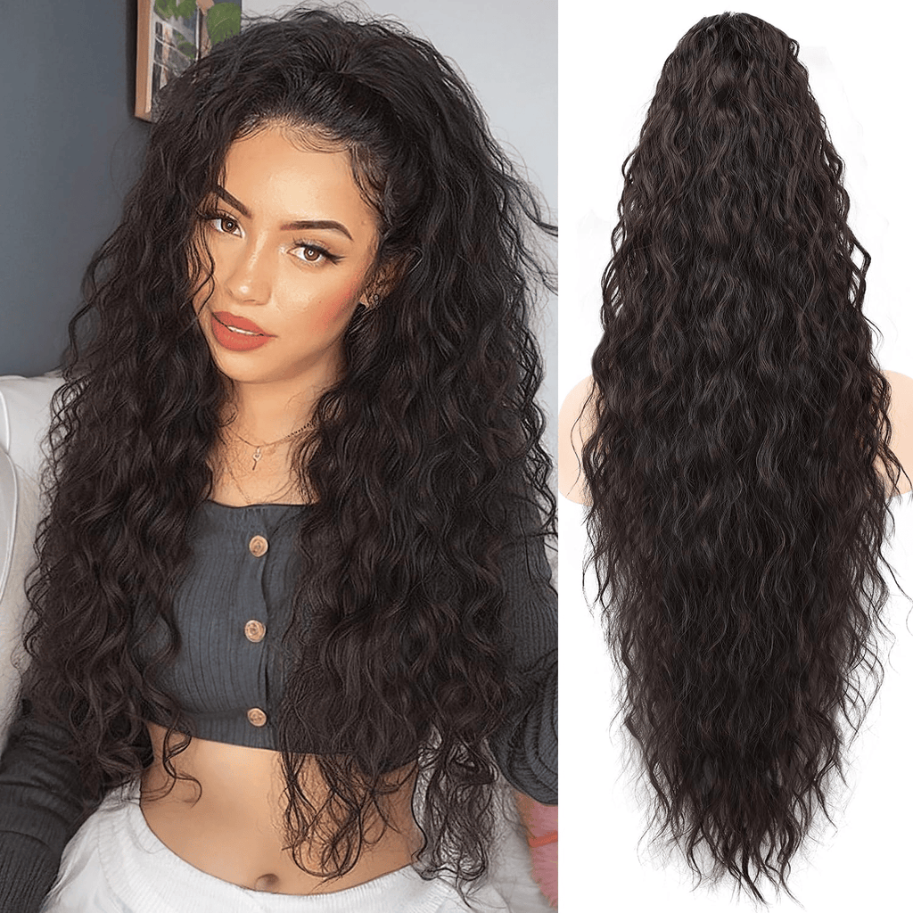 SilkiPony – Extensión de Cola de Caballo de Cabello Natural