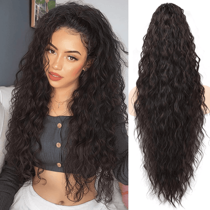 SilkiPony – Extensión de Cola de Caballo de Cabello Natural