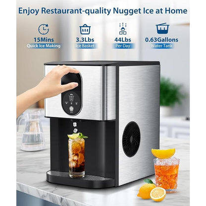 💥 Venta de Liquidación - Máquina para Hacer Hielo Nugget ❄️✨ Dispensador Automático de 20 kg/día 🧊