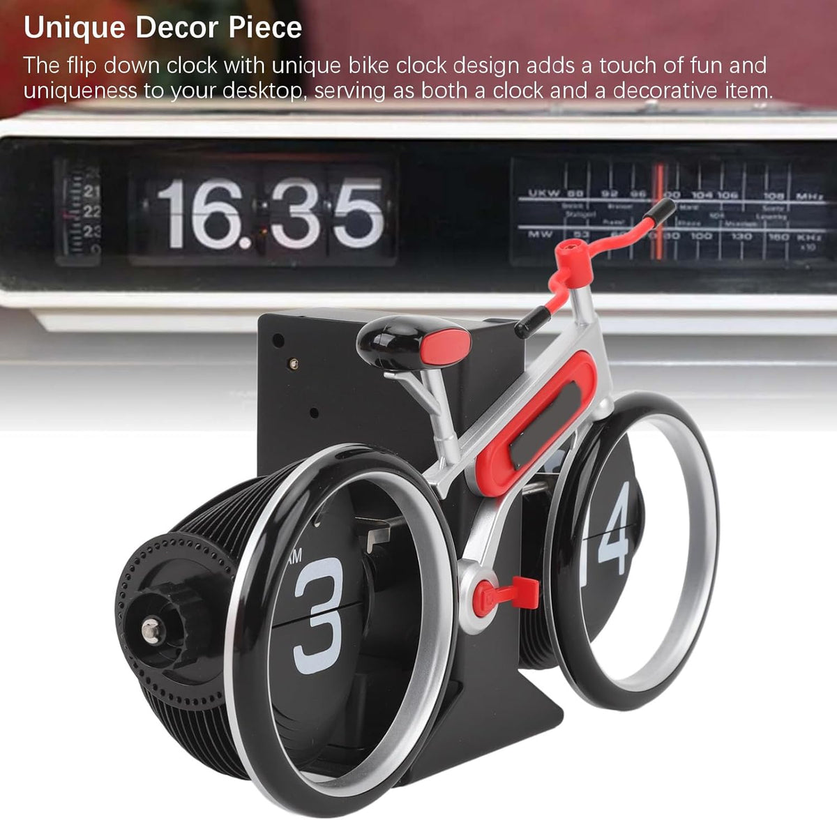 CycleTime - Reloj de pie de bicicleta vintage