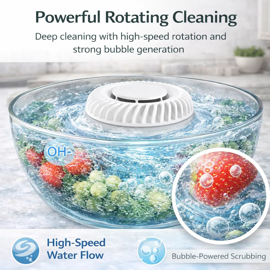 NutriPure Flow – Limpiador Ultrasónico de Alimentos