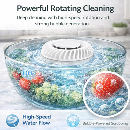 NutriPure Flow – Limpiador Ultrasónico de Alimentos