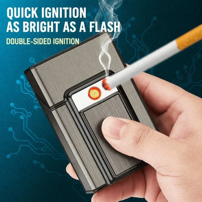 IgniteCase – 2-in-1 Zigarettenetui mit wiederaufladbarem USB-Feuerzeug