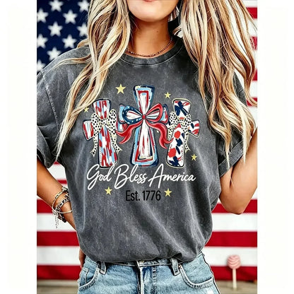 GodBless – Camiseta vintage de mujer del 250.º aniversario