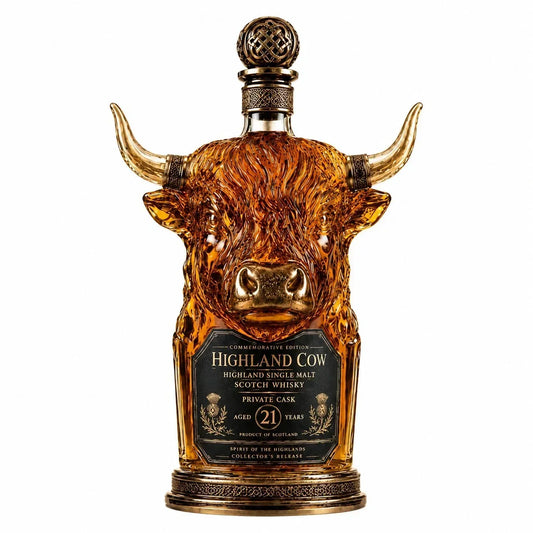 RegalHorn – Decantador de whisky de vaca de las Highlands de lujo