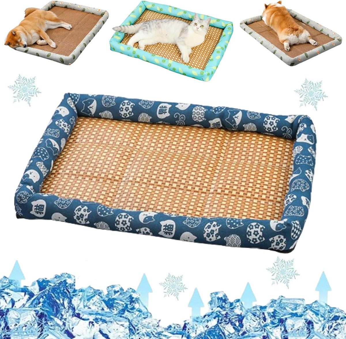 CoolNest – Cama refrescante transpirable de ratán para mascotas