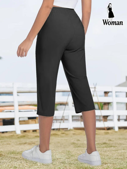 UrbanFlex – Leichte Damen-Caprihose mit Kordelzug für den Sommer