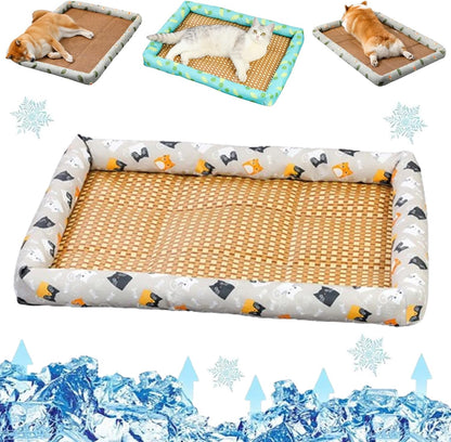 CoolNest – Cama refrescante transpirable de ratán para mascotas