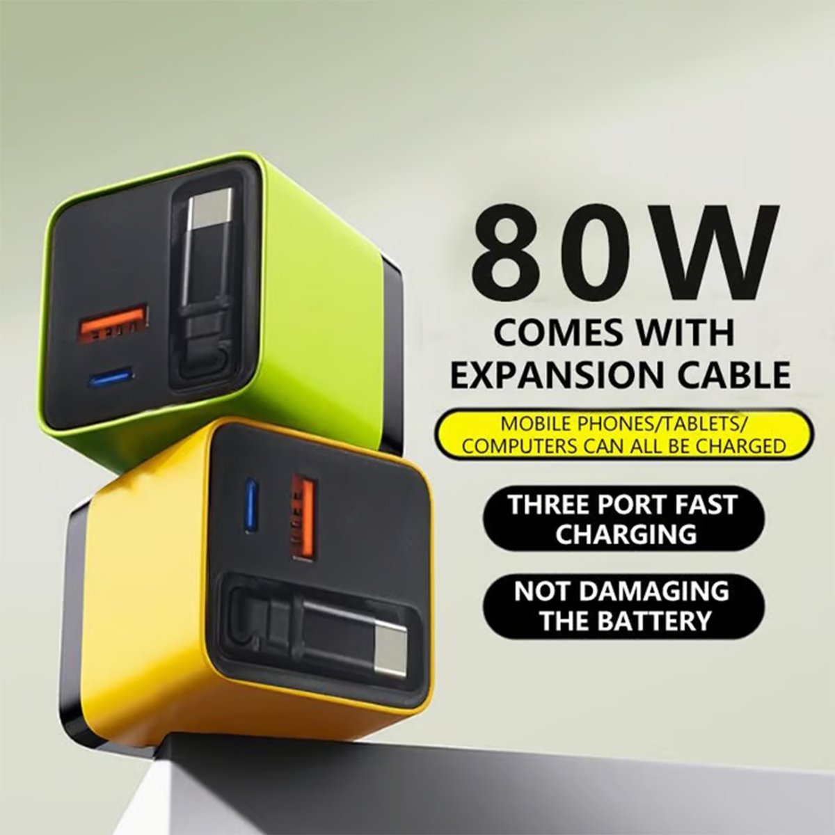 VoltCore – Cargador rápido multipuerto de 80W