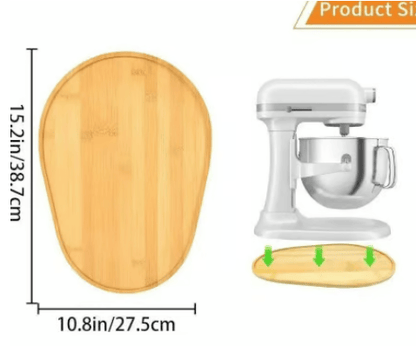 SlideEase – Bandeja deslizante para batidora de bambú de calidad alimentaria