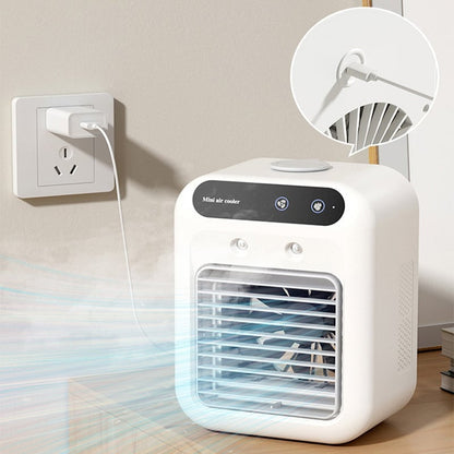 BreezeMist – Mini Ventilador Rociador Refrigerante