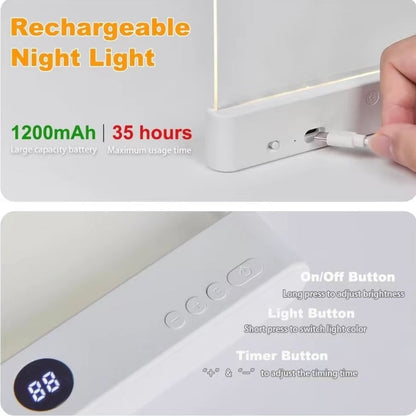 NightLume – Lámpara de Lectura LED Recargable Transparente