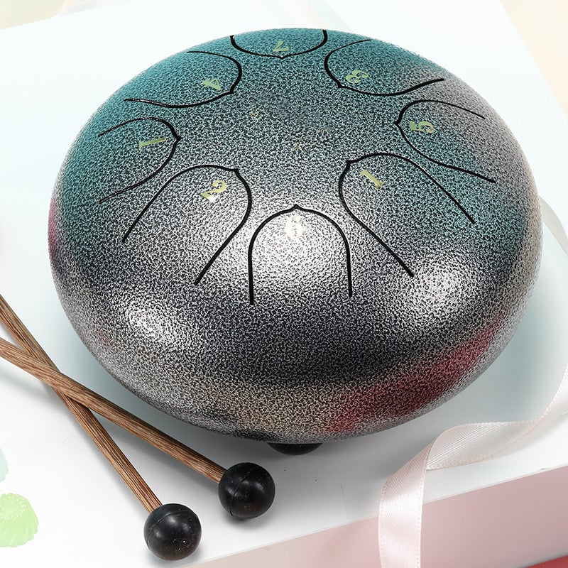 NatureBeat – Tambor de lluvia de acero para exteriores con púas para dedos