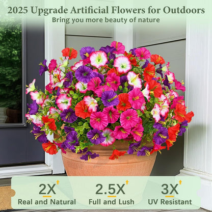 EverBloom – Flores de Petunia Artificiales Resistentes a los Rayos UV
