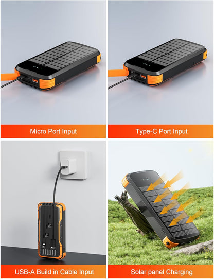 SolarVault - Batería Externa de Emergencia de 40000mAh