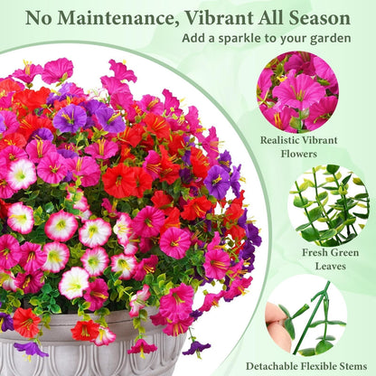 EverBloom – Flores de Petunia Artificiales Resistentes a los Rayos UV