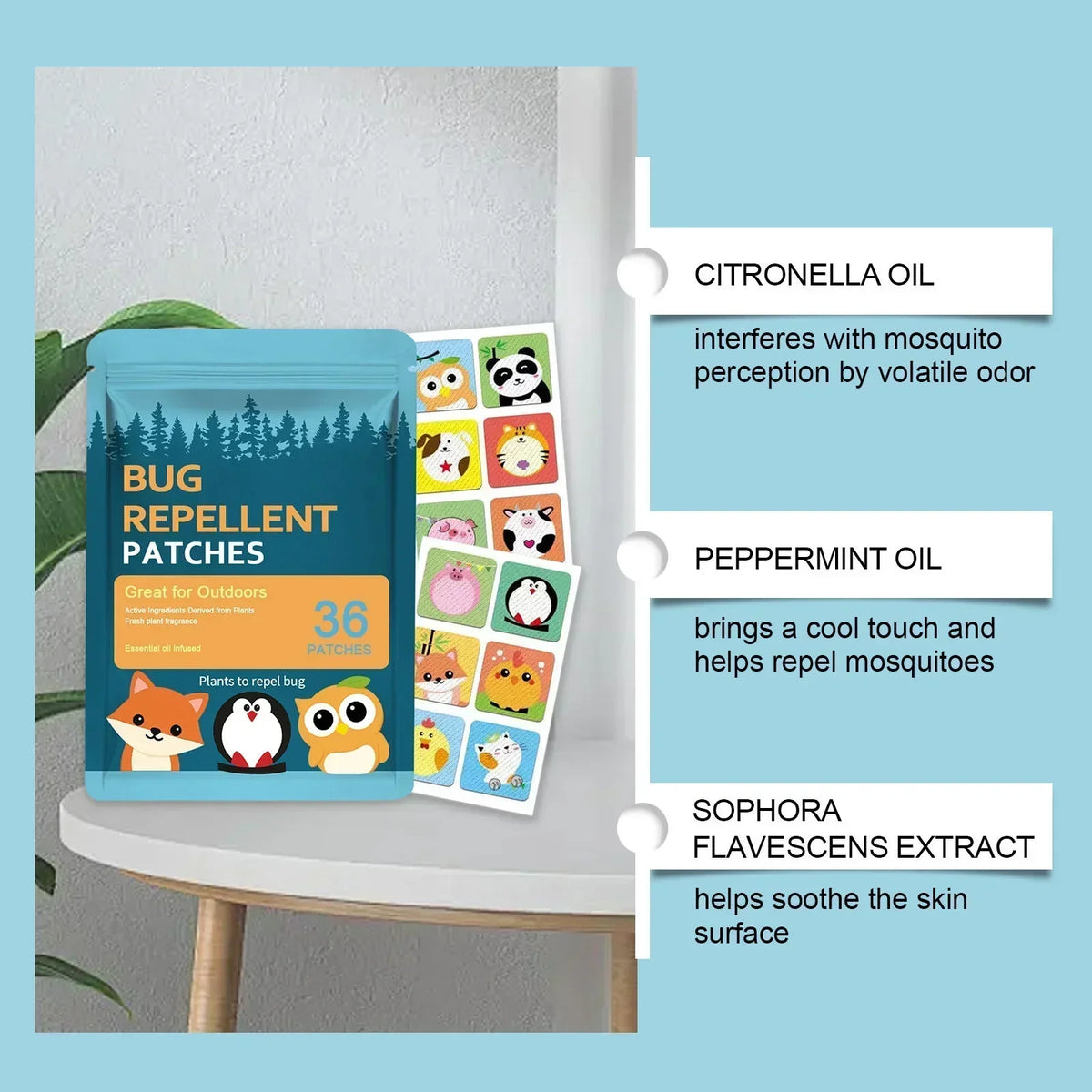 BuzzAway – Mückenschutz-Sticker für Kinder (36 Stück)