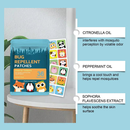 BuzzAway – Mückenschutz-Sticker für Kinder (36 Stück)