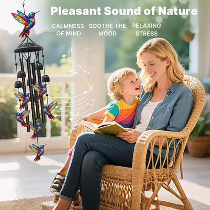 HummingAura – Campana de viento vintage colorida