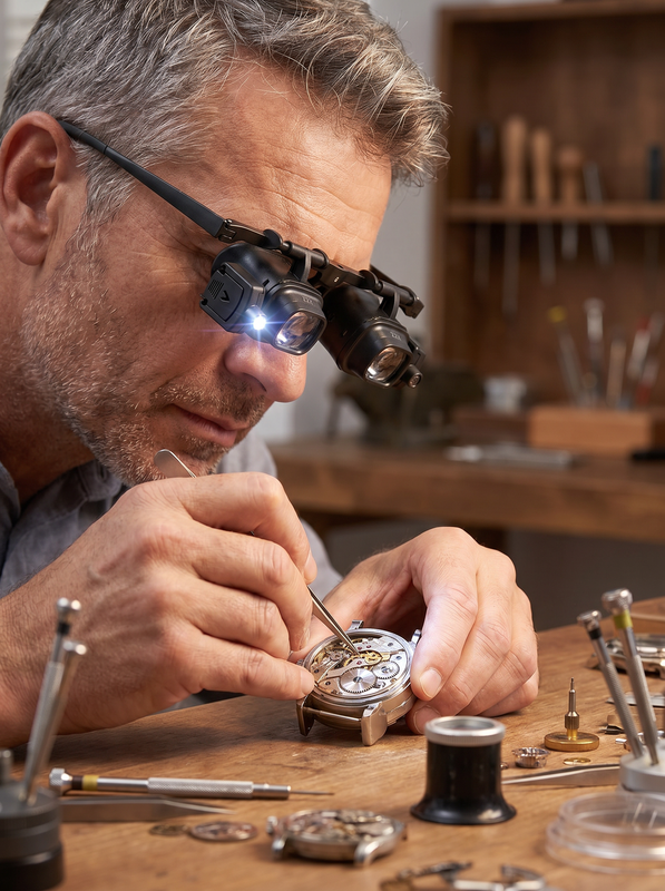VisionPro – Kit de gafas con lupa LED manos libres