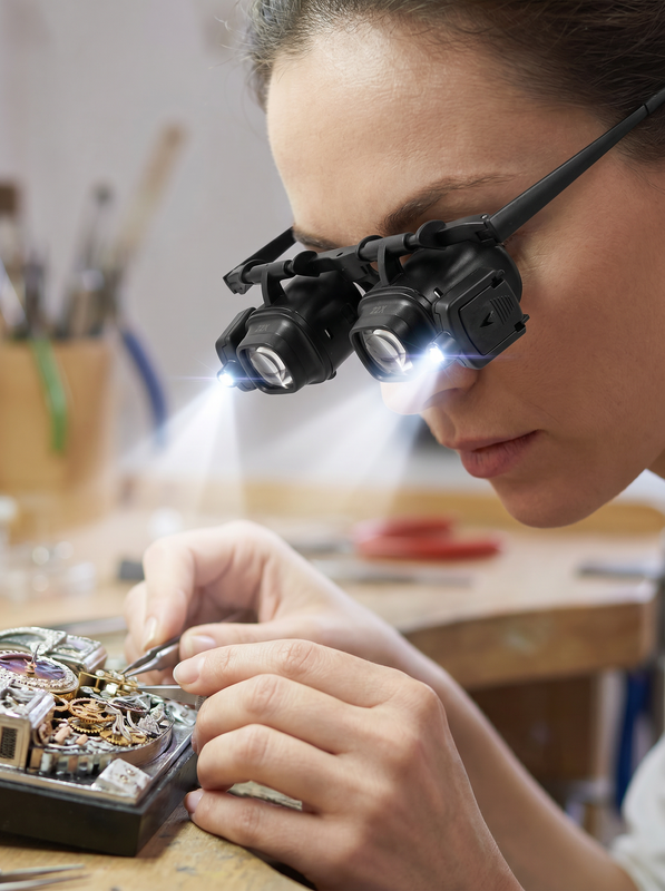 VisionPro – Kit de gafas con lupa LED manos libres