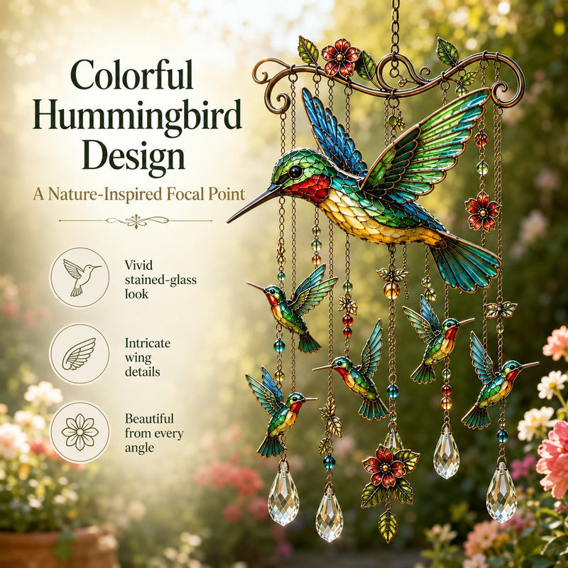 HumiGrace – Elegante carrillón de viento de colibrí
