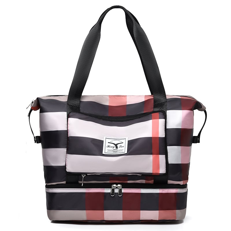 FlexCarry – Bolsa de viaje plegable con separación en seco/húmedo para gimnasio