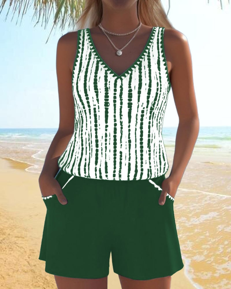 CoastalEase Tankini – Urlaubsschwimmbekleidung